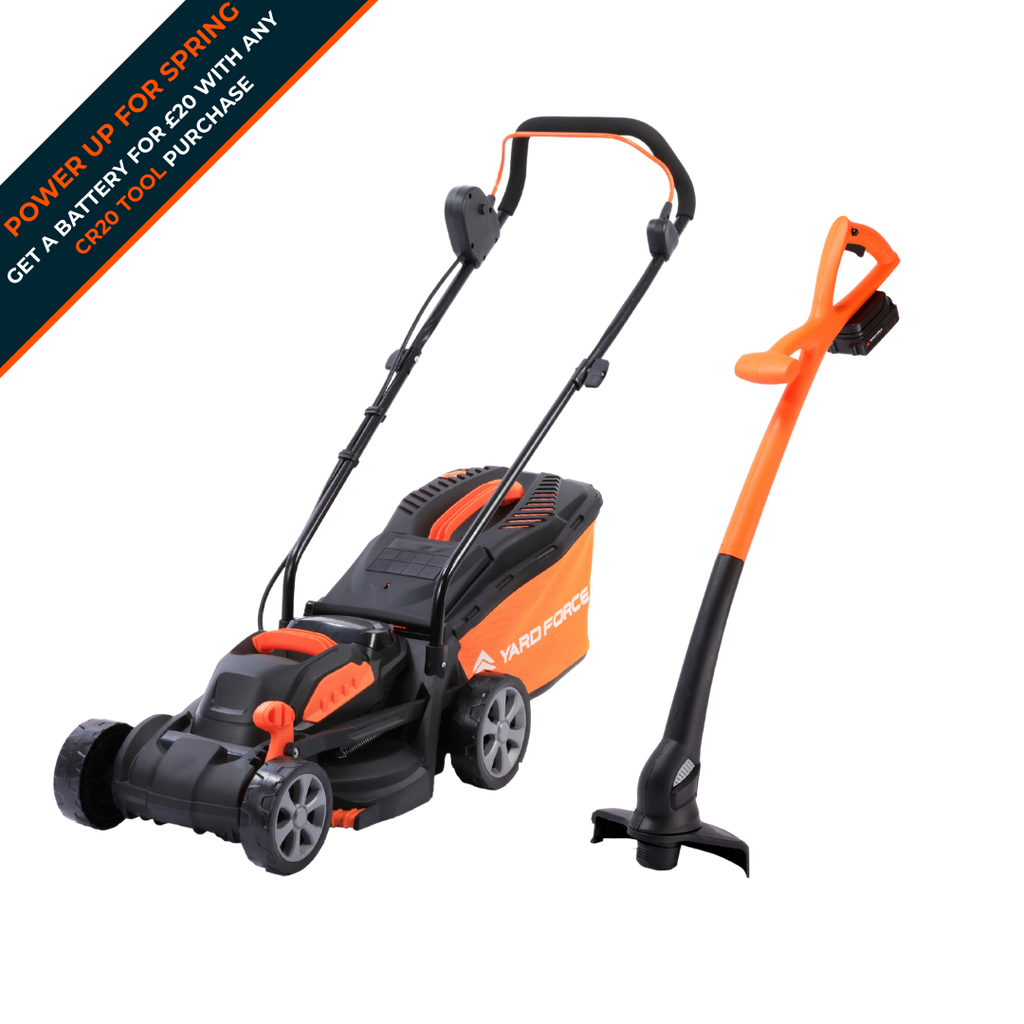 20V 33cm Brushless Cordless Lawnmower & Trimmer Lawn Care Twin Pack