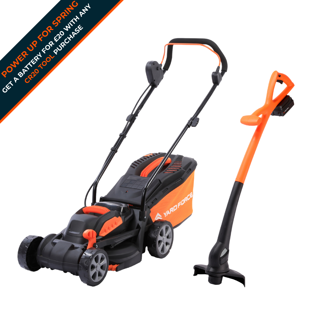 20V 33cm Brushless Cordless Lawnmower & Trimmer Lawn Care Twin Pack