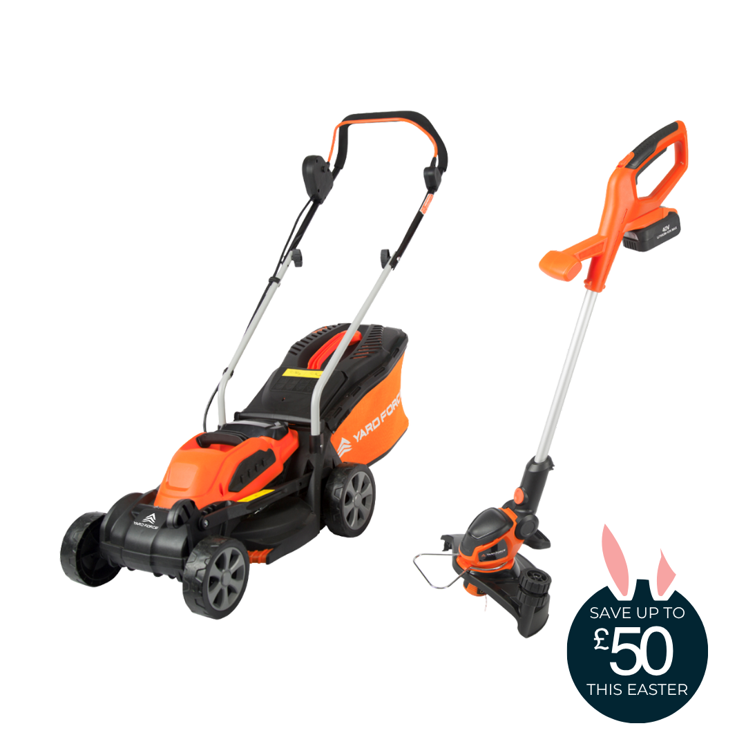 40V 32cm Brushless Cordless Lawnmower & Trimmer Lawn Care Twin Pack