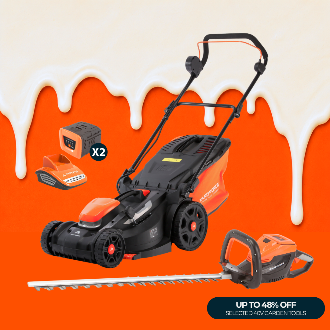 Yard Force GR40 40V Garden Power Bundle | Lawnmower, Hedge Trimmer & Battery