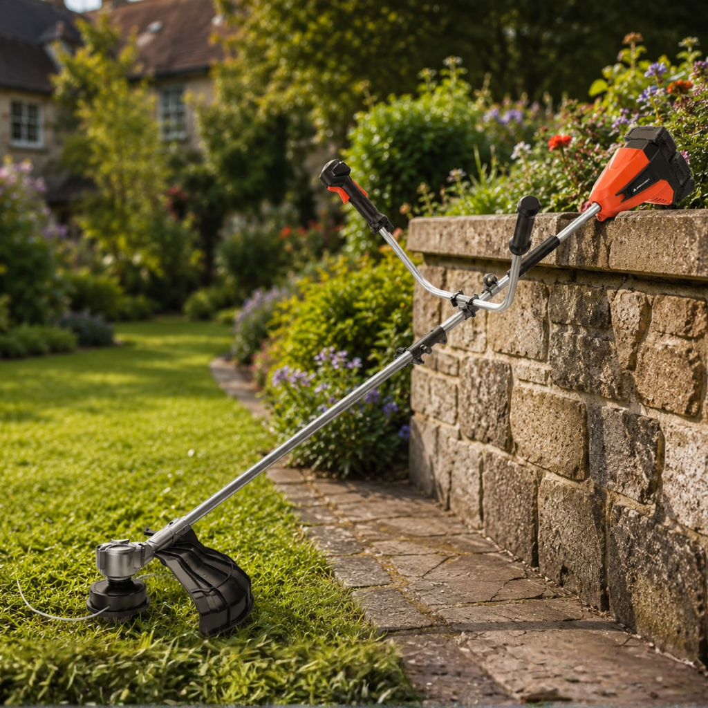 40V (2x20V) Cordless Brushless 2-in-1 Brush Cutter and Grass Trimmer