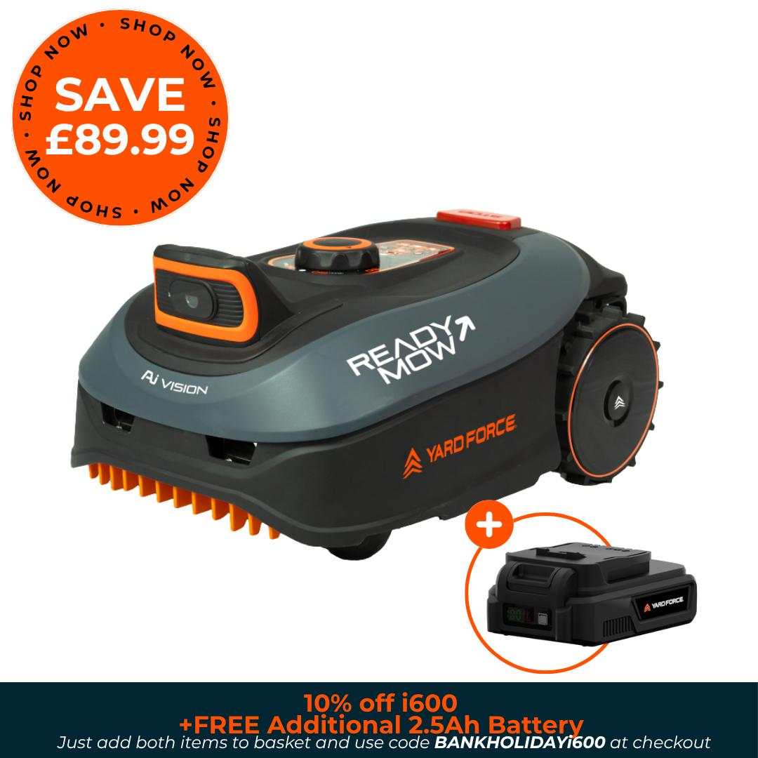 i600 iVISION Drop & Go Boundary-Free Robotic Lawnmower | Medium Lawns up to 600m²