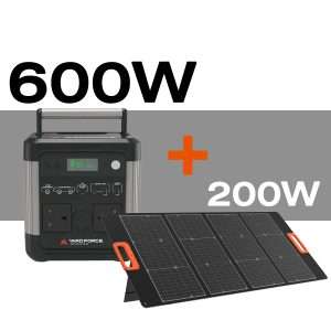 600W Power Station & 200W Solar Panel - BUNDLE