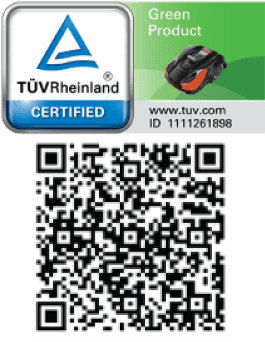 TUV certificate image and barcode to scan and view the official TUV website.